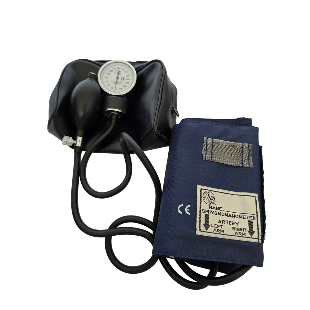 Prestige Medical Manual Blood Pressure Cuff Sphygmomanometer Navy Blue with Case